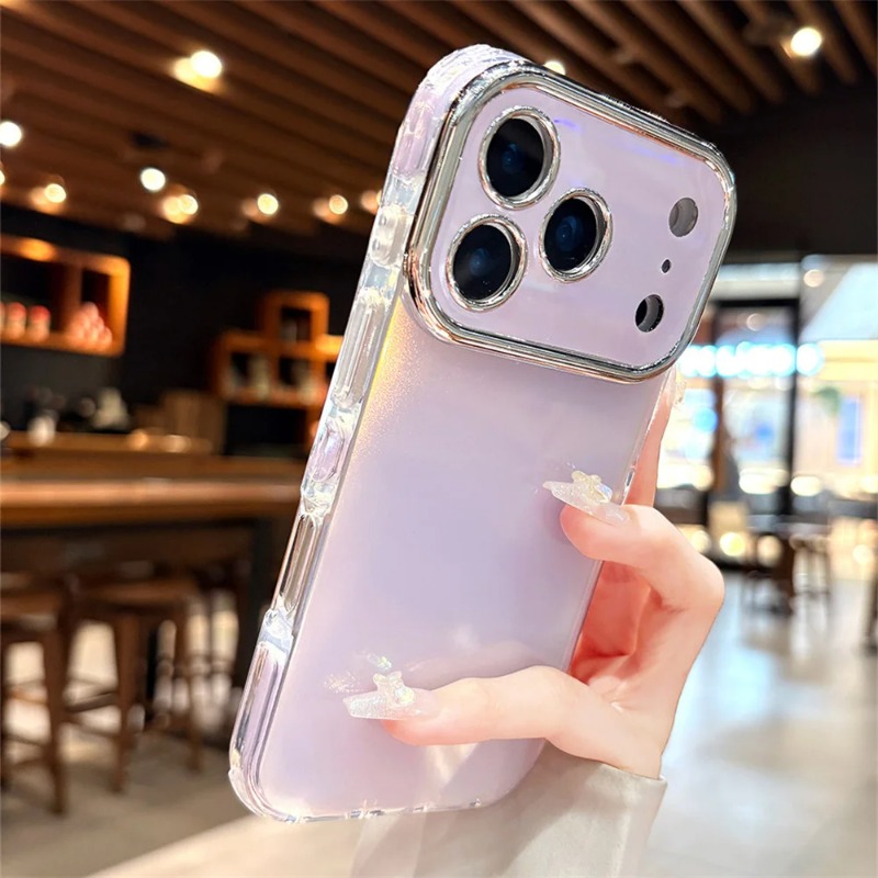 Camera Lens Protector - غطاء هاتف لامع بألوان حلوى مع