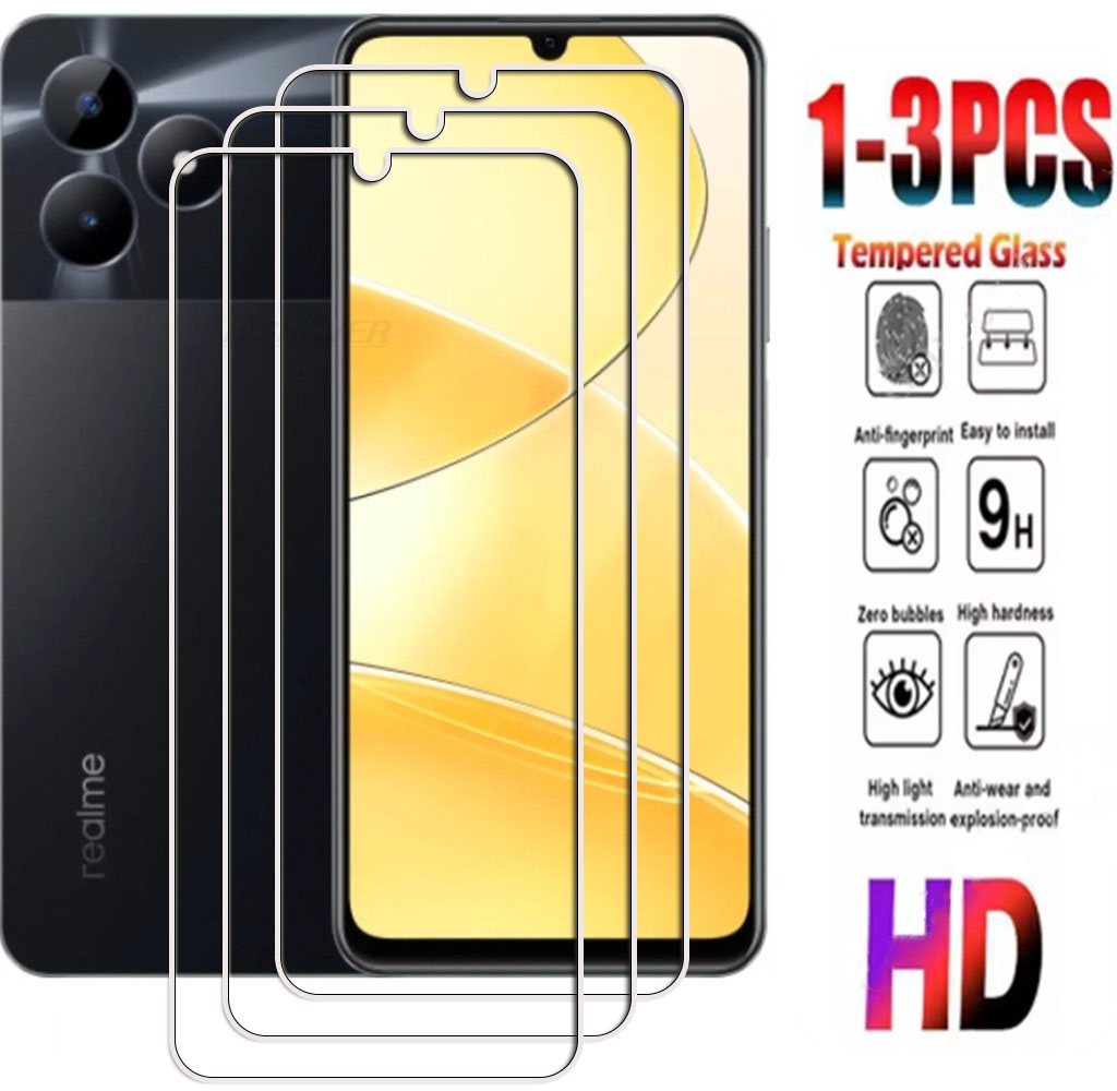 Realme Note 50 - 1-3 قطعة من الزجاج المقسى 9H