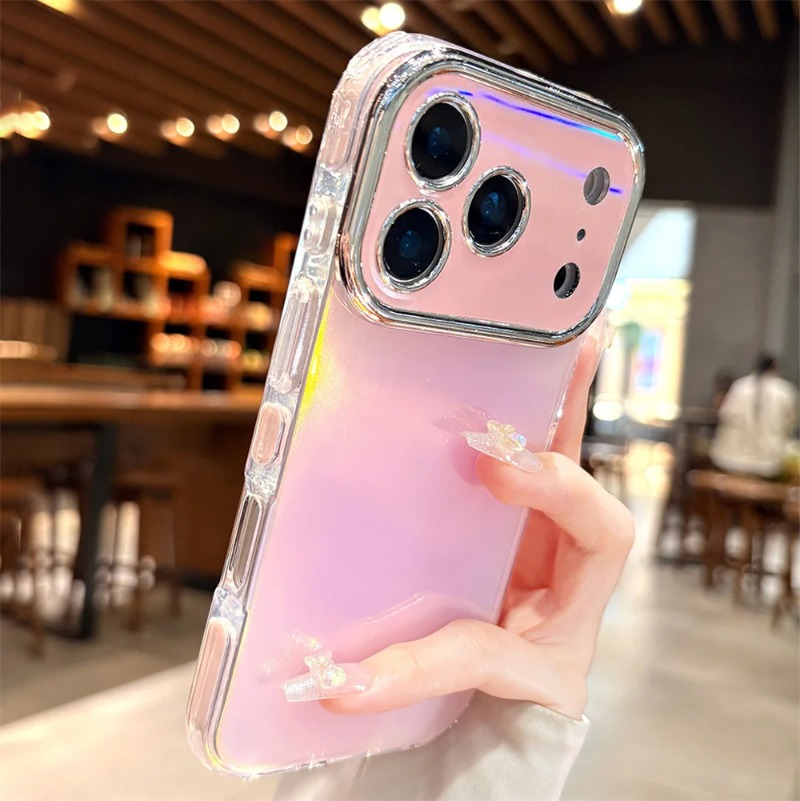 غطاء هاتف لامع بألوان حلوى مع  - مراجعة Camera Lens Protector وسعره