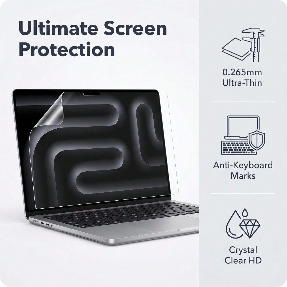 5 قطع لحماية شاشة ماك بوك برو  - مراجعة Matte Anti Glare Screen وسعره