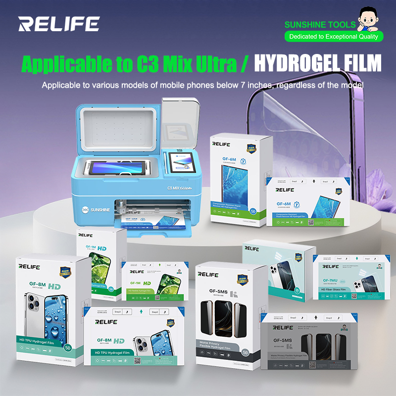 فيلم RELIFE GF-1M GF-5MS HD TP - مراجعة Screen Protector Cutter وسعره